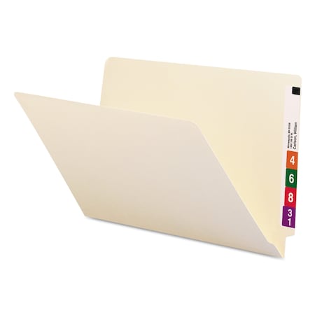 Smead Heavyweight Manila End Tab Folders, 9.5", 1-Ply Strt Tab, Legal, PK100 27100